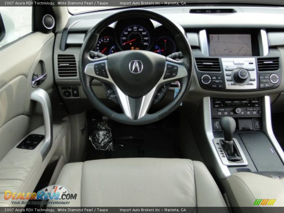 2007 Acura RDX Technology White Diamond Pearl / Taupe Photo #13