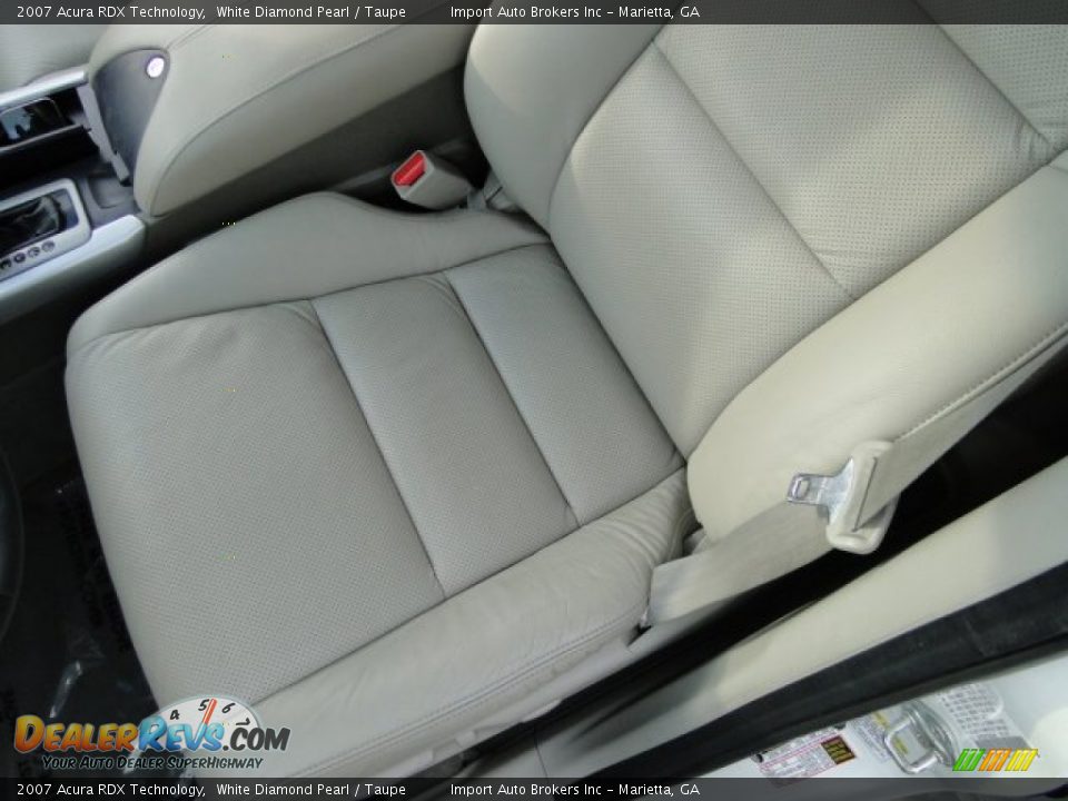2007 Acura RDX Technology White Diamond Pearl / Taupe Photo #14