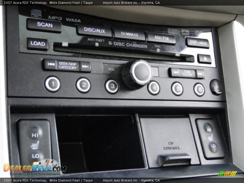 2007 Acura RDX Technology White Diamond Pearl / Taupe Photo #19