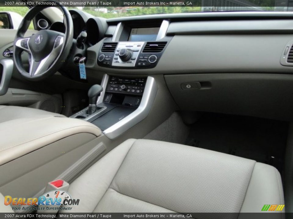2007 Acura RDX Technology White Diamond Pearl / Taupe Photo #24