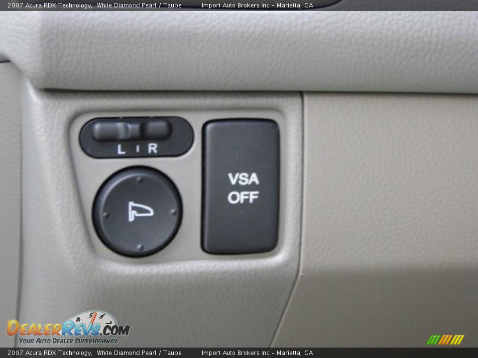 2007 Acura RDX Technology White Diamond Pearl / Taupe Photo #26