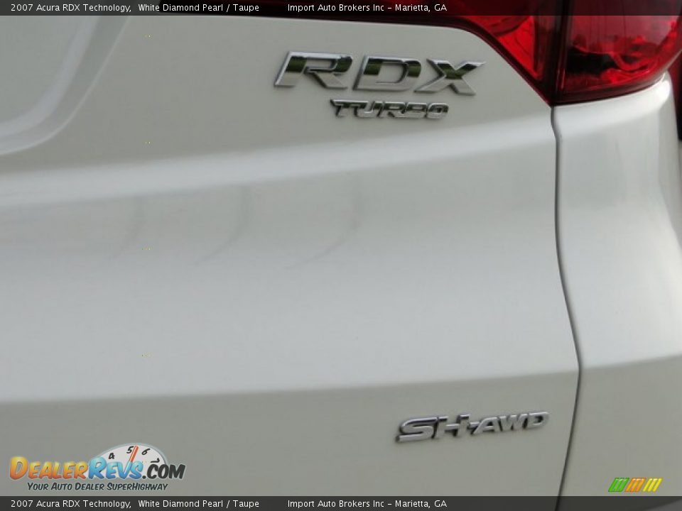2007 Acura RDX Technology White Diamond Pearl / Taupe Photo #27