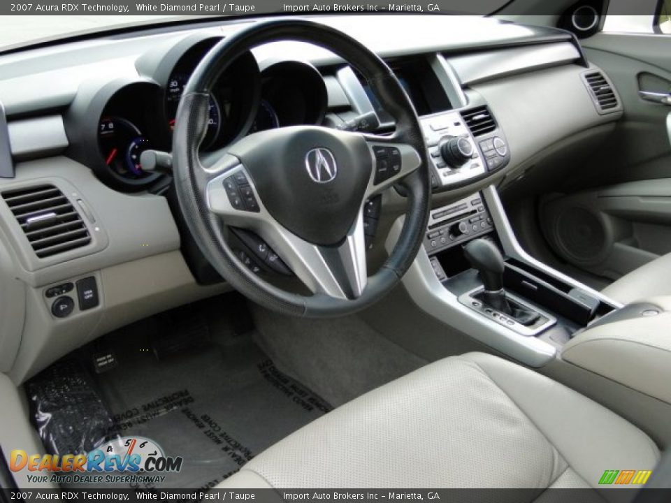 2007 Acura RDX Technology White Diamond Pearl / Taupe Photo #29