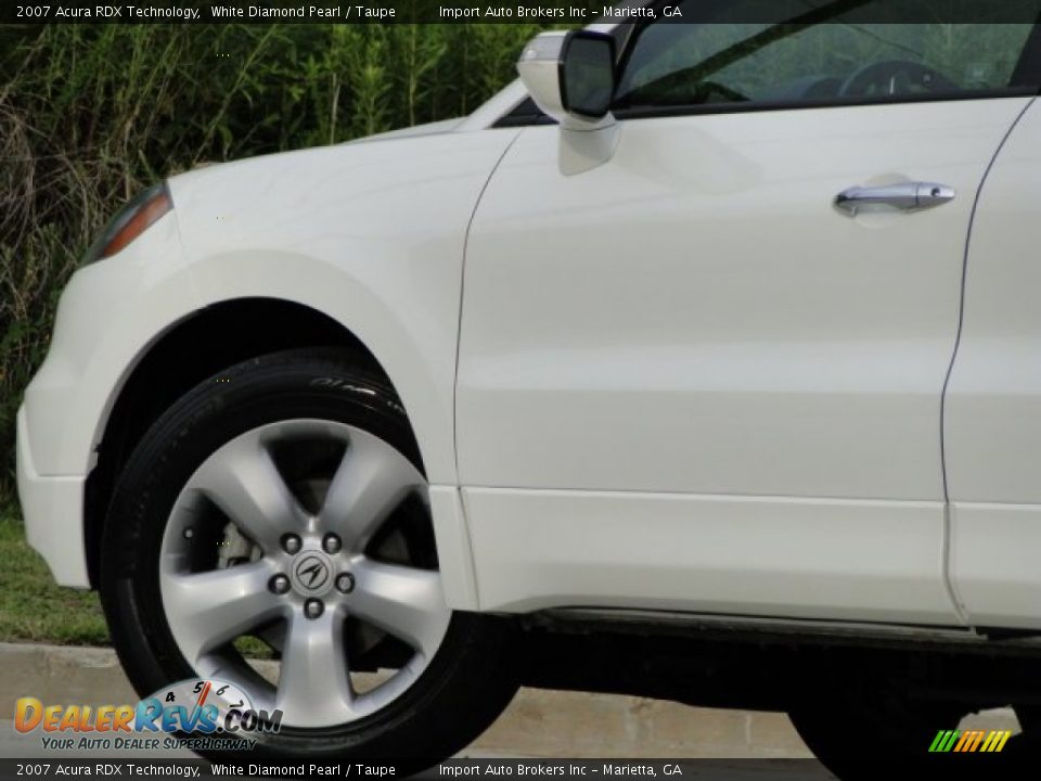 2007 Acura RDX Technology White Diamond Pearl / Taupe Photo #32