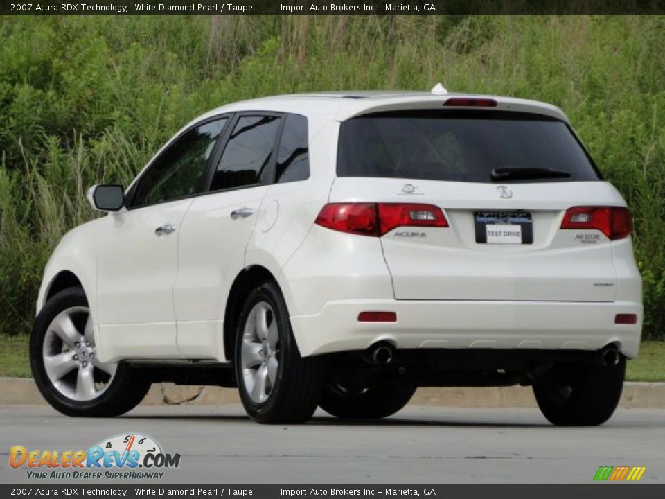 2007 Acura RDX Technology White Diamond Pearl / Taupe Photo #33