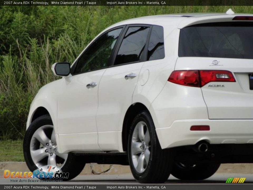 2007 Acura RDX Technology White Diamond Pearl / Taupe Photo #34