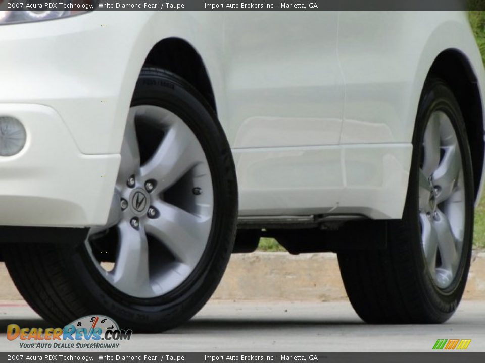 2007 Acura RDX Technology White Diamond Pearl / Taupe Photo #36