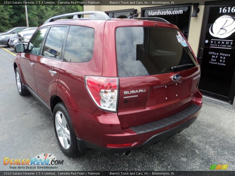 2010 Subaru Forester 2.5 X Limited Camellia Red Pearl / Platinum Photo #2
