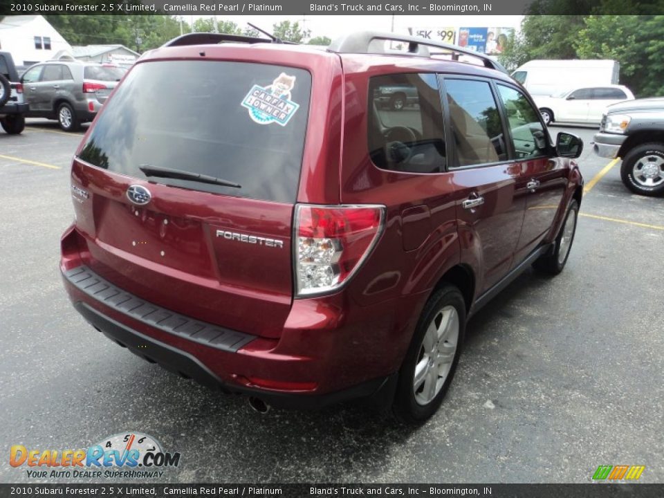 2010 Subaru Forester 2.5 X Limited Camellia Red Pearl / Platinum Photo #3