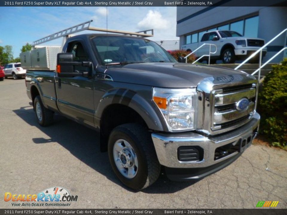 2011 Ford F250 Super Duty XLT Regular Cab 4x4 Sterling Grey Metallic / Steel Gray Photo #2
