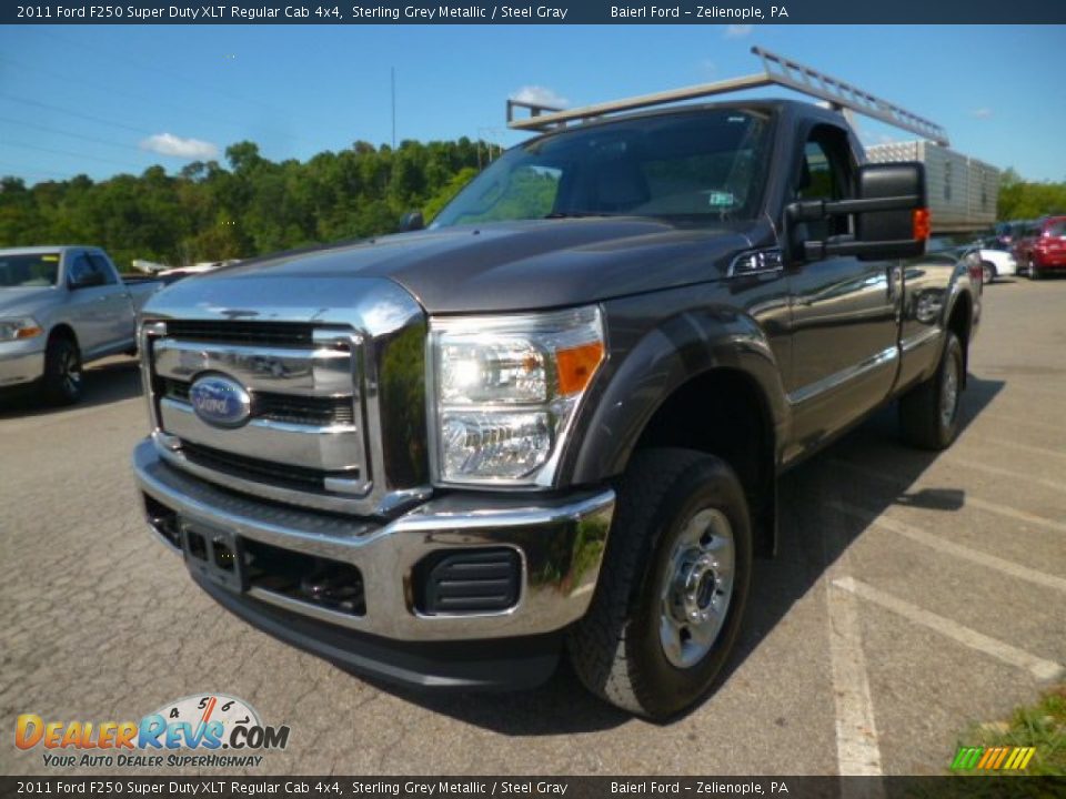 2011 Ford F250 Super Duty XLT Regular Cab 4x4 Sterling Grey Metallic / Steel Gray Photo #4