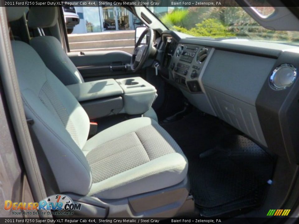 2011 Ford F250 Super Duty XLT Regular Cab 4x4 Sterling Grey Metallic / Steel Gray Photo #9