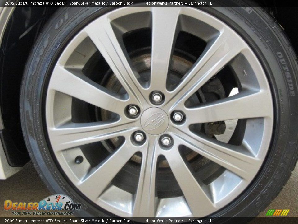 2009 Subaru Impreza WRX Sedan Spark Silver Metallic / Carbon Black Photo #12