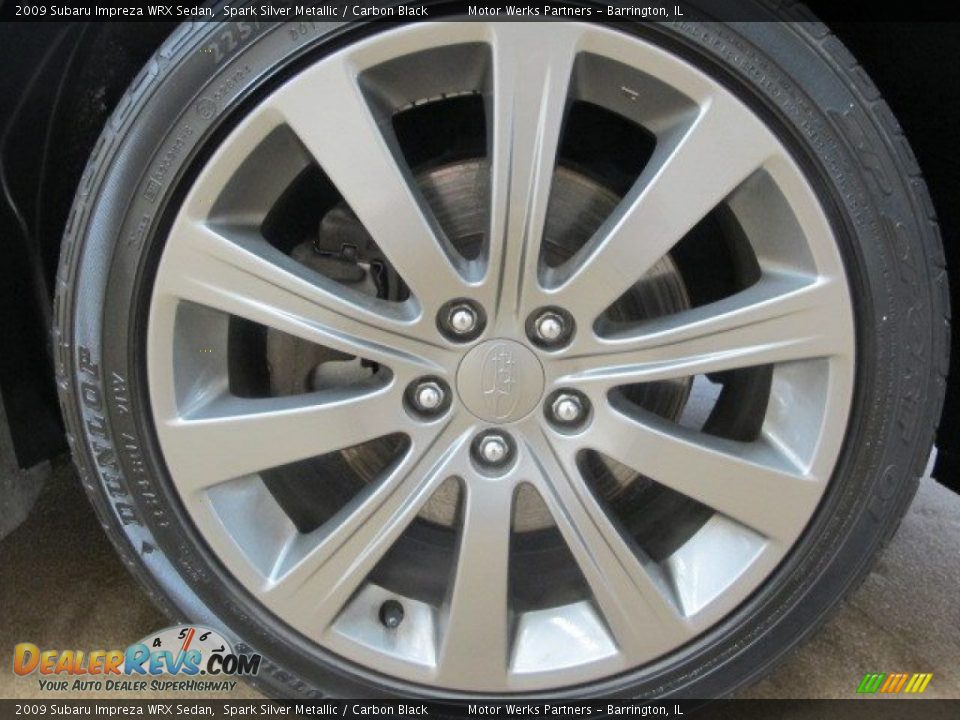 2009 Subaru Impreza WRX Sedan Spark Silver Metallic / Carbon Black Photo #14