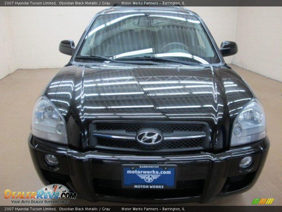 2007 Hyundai Tucson Limited Obsidian Black Metallic / Gray Photo #2