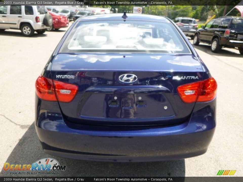 2009 Hyundai Elantra GLS Sedan Regatta Blue / Gray Photo #3