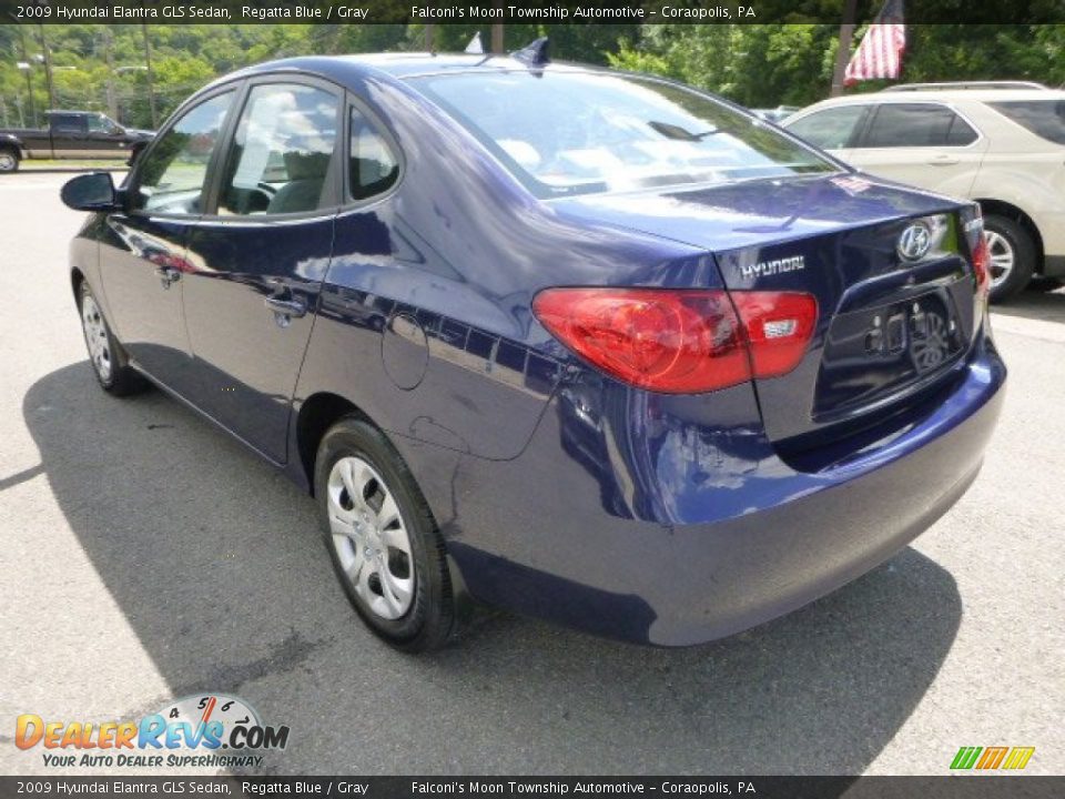 2009 Hyundai Elantra GLS Sedan Regatta Blue / Gray Photo #4