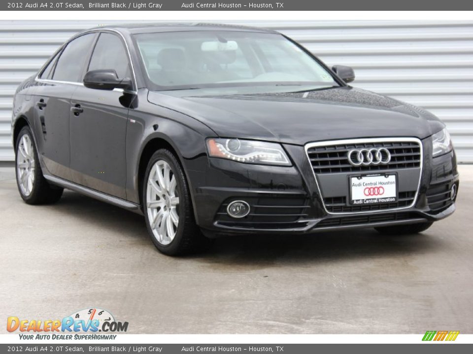 2012 Audi A4 2.0T Sedan Brilliant Black / Light Gray Photo #1