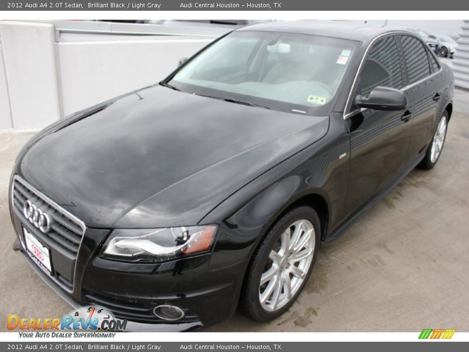 2012 Audi A4 2.0T Sedan Brilliant Black / Light Gray Photo #3