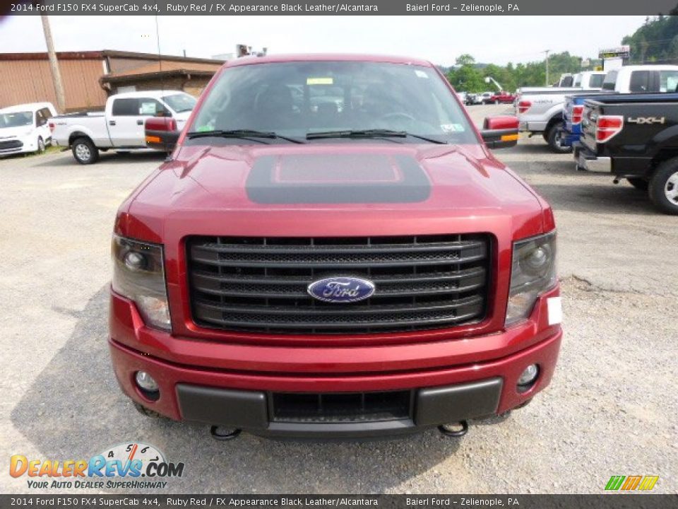 2014 Ford F150 FX4 SuperCab 4x4 Ruby Red / FX Appearance Black Leather/Alcantara Photo #3