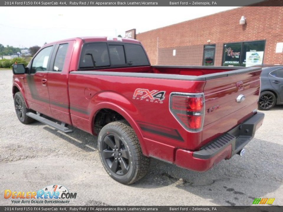 2014 Ford F150 FX4 SuperCab 4x4 Ruby Red / FX Appearance Black Leather/Alcantara Photo #6