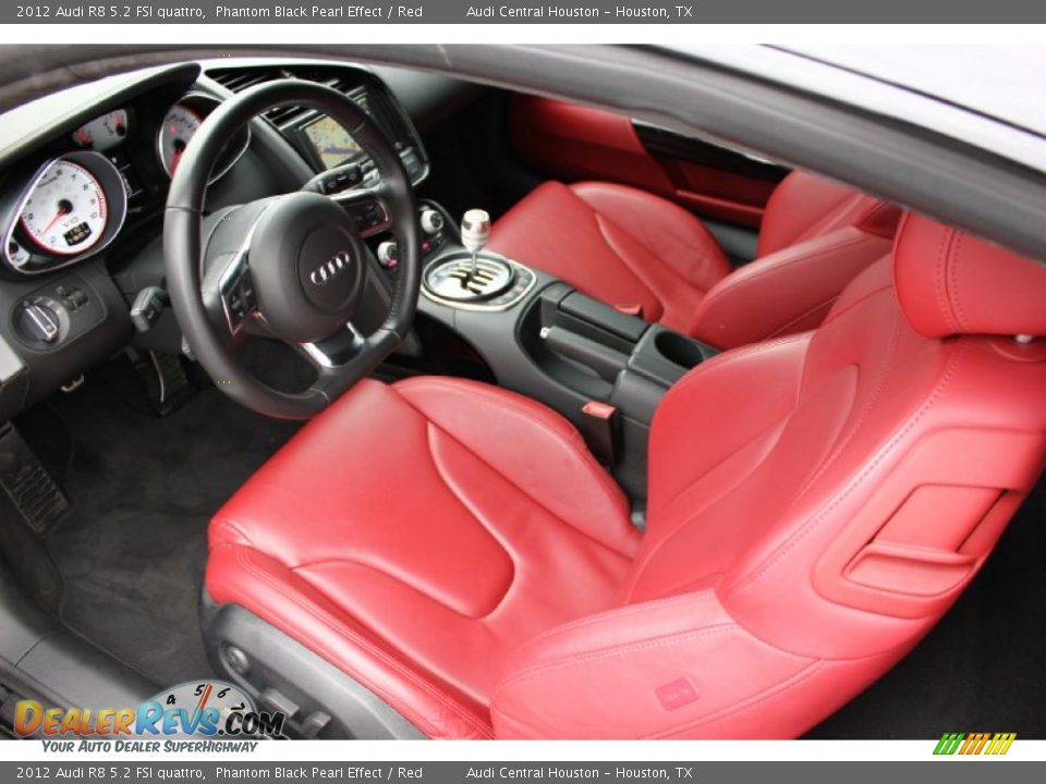 Red Interior - 2012 Audi R8 5.2 FSI quattro Photo #17