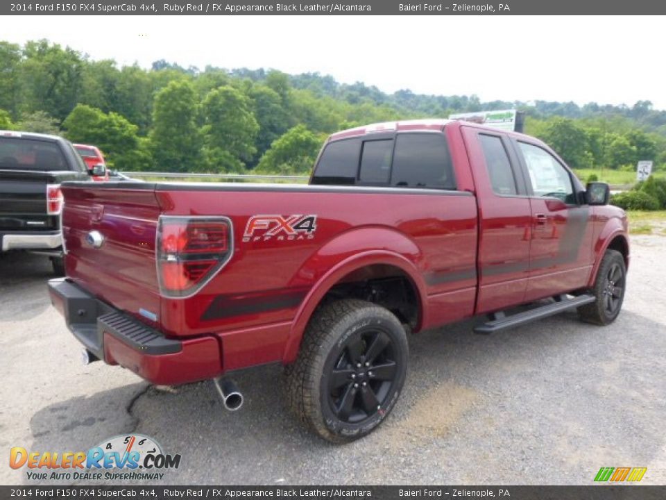 2014 Ford F150 FX4 SuperCab 4x4 Ruby Red / FX Appearance Black Leather/Alcantara Photo #8
