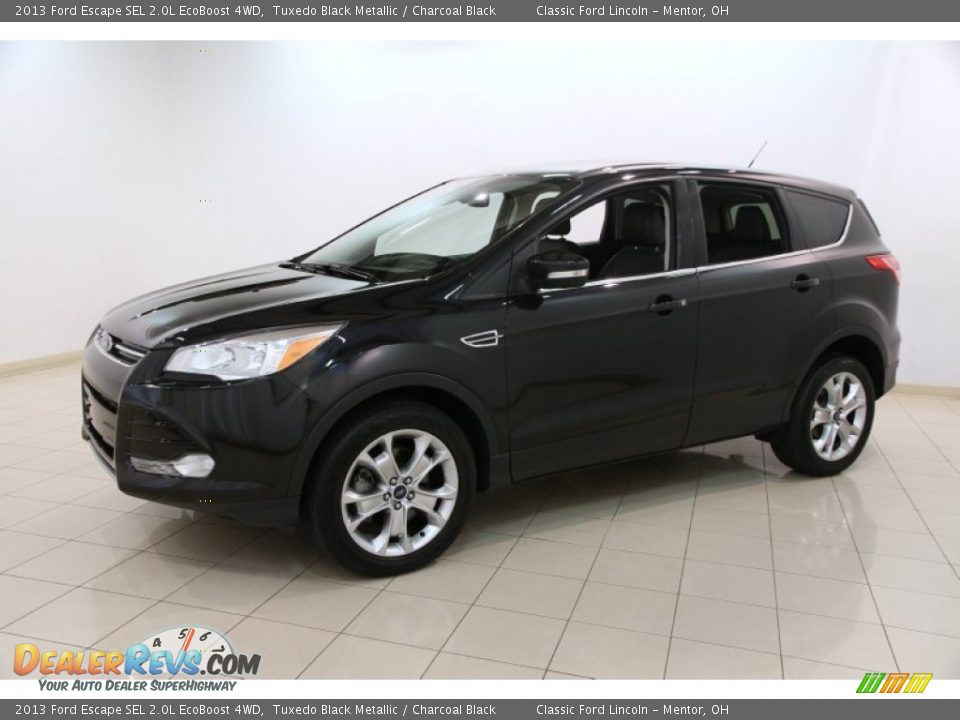2013 Ford Escape SEL 2.0L EcoBoost 4WD Tuxedo Black Metallic / Charcoal Black Photo #3