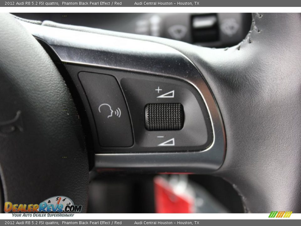 2012 Audi R8 5.2 FSI quattro Phantom Black Pearl Effect / Red Photo #34