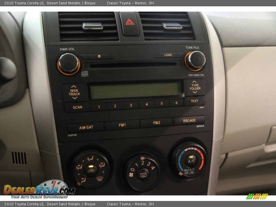 2010 Toyota Corolla LE Desert Sand Metallic / Bisque Photo #8
