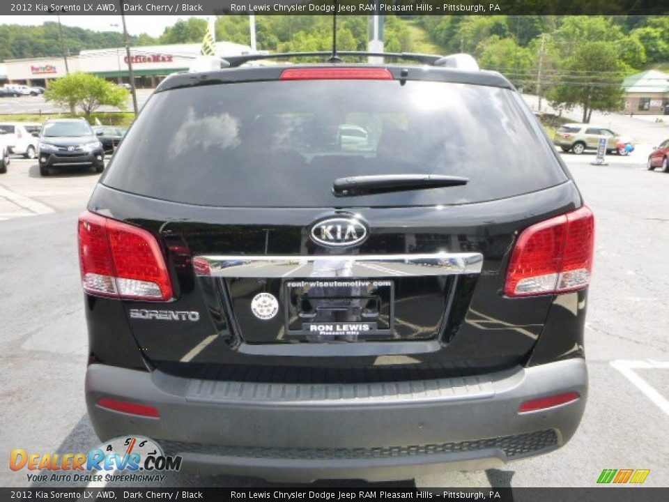 2012 Kia Sorento LX AWD Dark Cherry / Black Photo #4