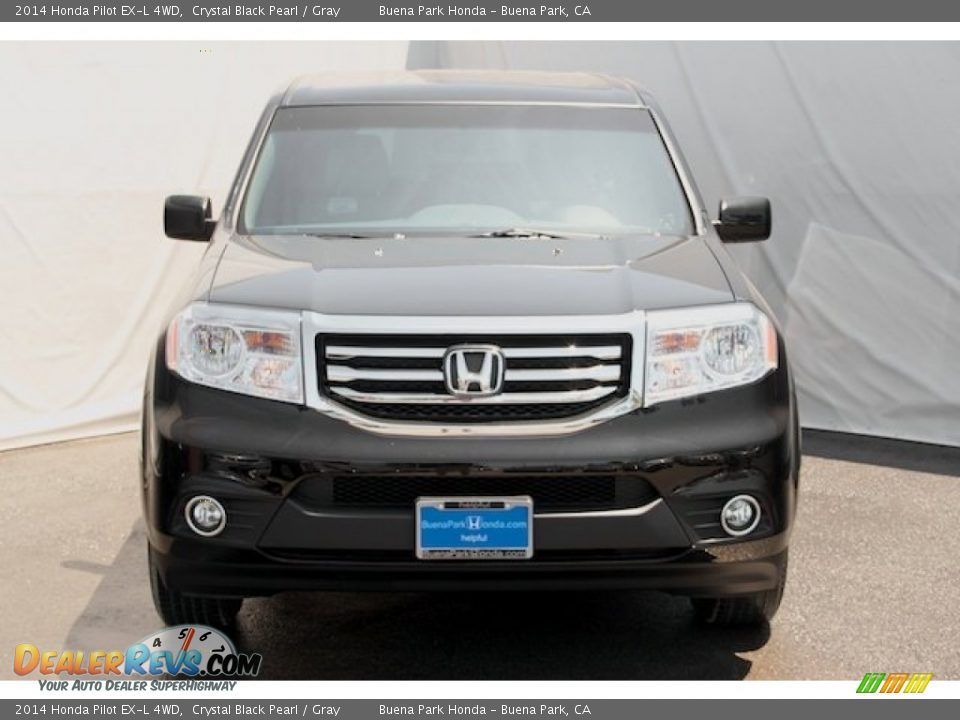 2014 Honda Pilot EX-L 4WD Crystal Black Pearl / Gray Photo #2