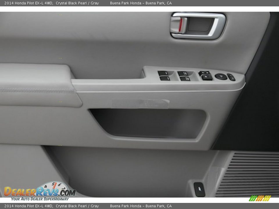 2014 Honda Pilot EX-L 4WD Crystal Black Pearl / Gray Photo #8