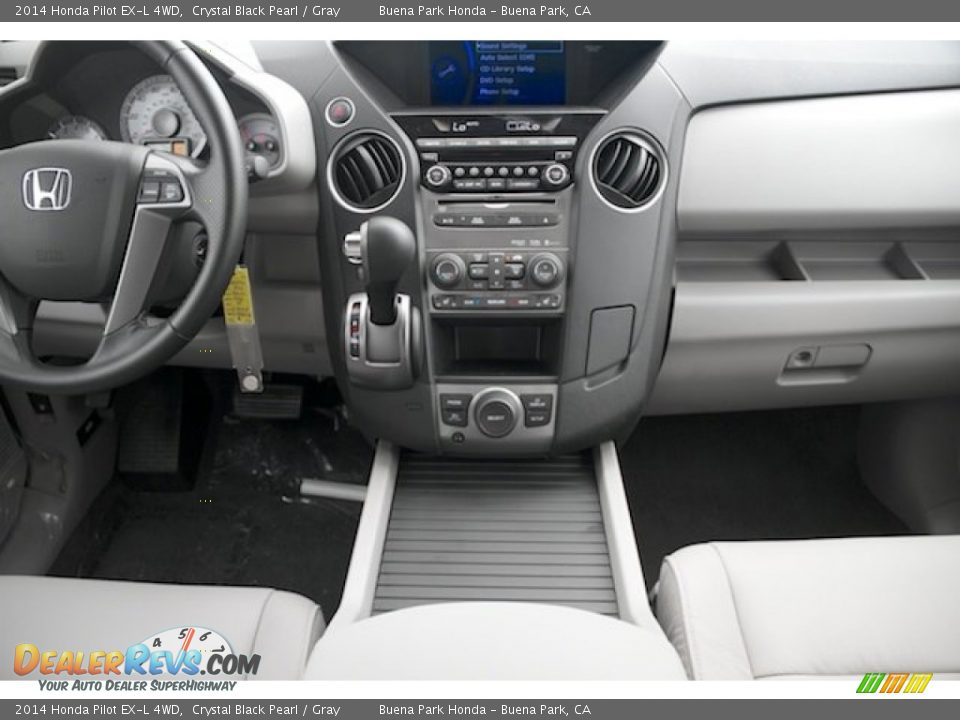 2014 Honda Pilot EX-L 4WD Crystal Black Pearl / Gray Photo #15