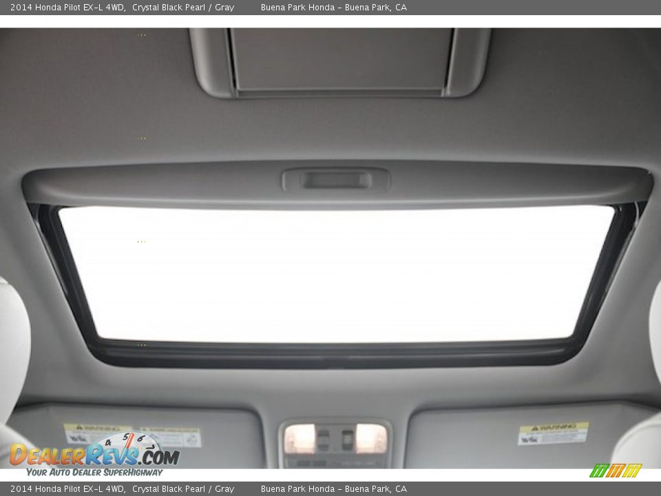 2014 Honda Pilot EX-L 4WD Crystal Black Pearl / Gray Photo #16