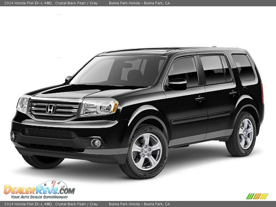 2014 Honda Pilot EX-L 4WD Crystal Black Pearl / Gray Photo #27