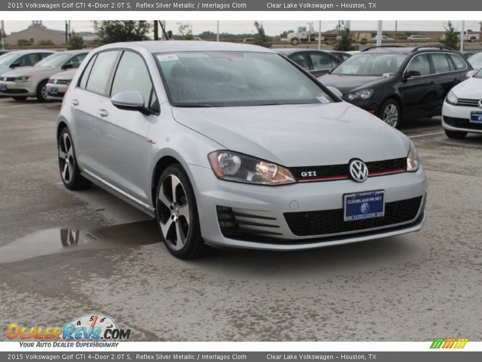 2015 Volkswagen Golf GTI 4-Door 2.0T S Reflex Silver Metallic / Interlagos Cloth Photo #1