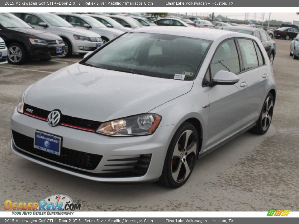 2015 Volkswagen Golf GTI 4-Door 2.0T S Reflex Silver Metallic / Interlagos Cloth Photo #3