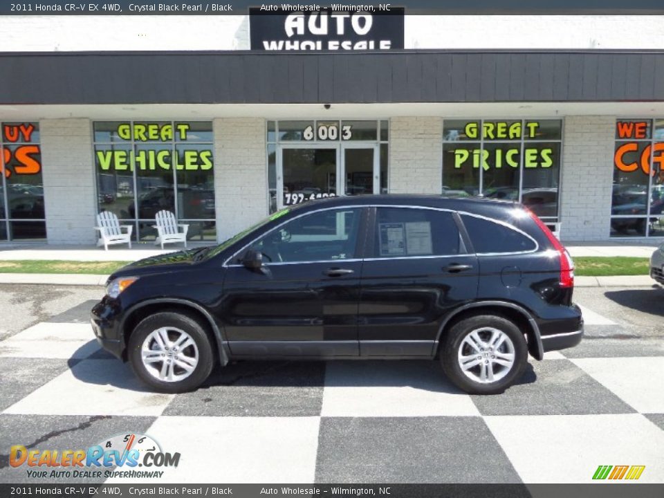2011 Honda CR-V EX 4WD Crystal Black Pearl / Black Photo #1
