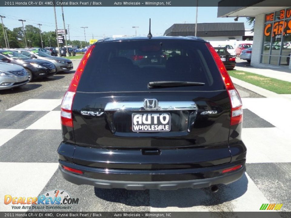 2011 Honda CR-V EX 4WD Crystal Black Pearl / Black Photo #4