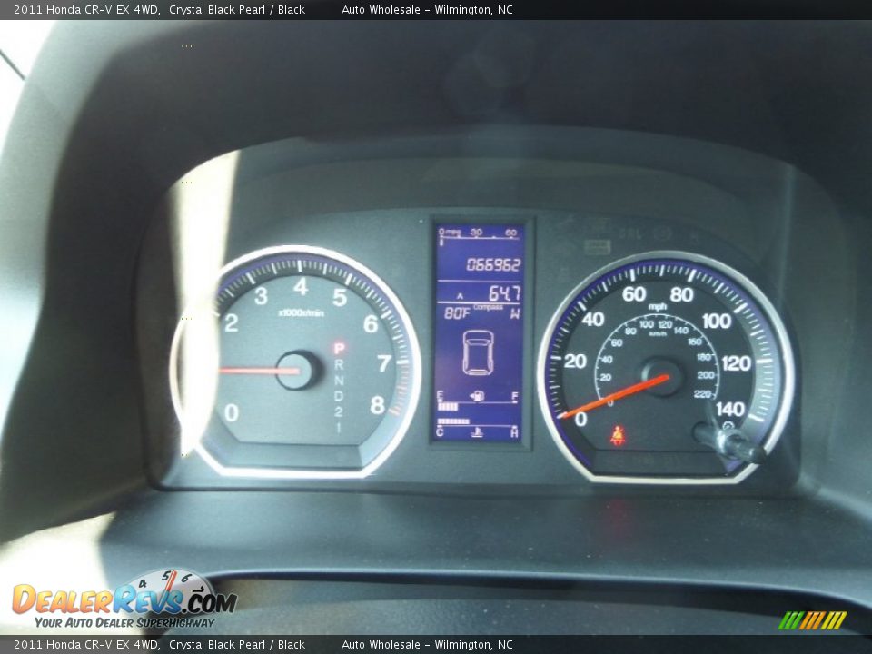 2011 Honda CR-V EX 4WD Crystal Black Pearl / Black Photo #16