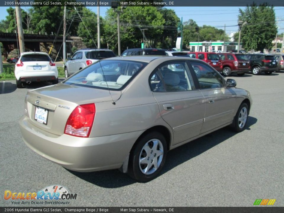 2006 Hyundai Elantra GLS Sedan Champagne Beige / Beige Photo #6