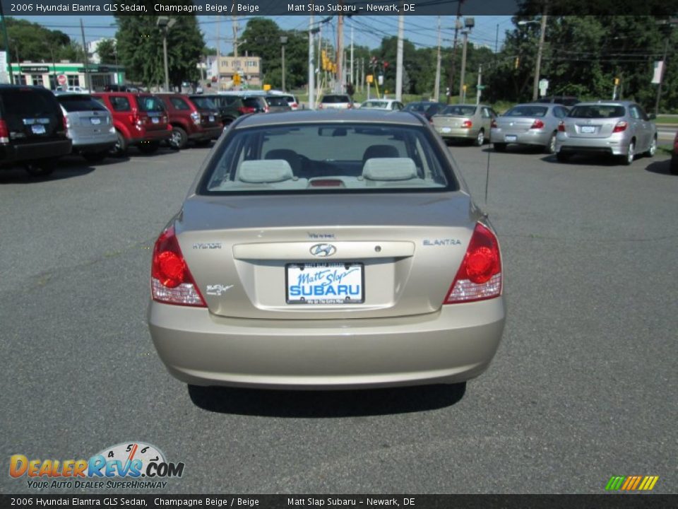 2006 Hyundai Elantra GLS Sedan Champagne Beige / Beige Photo #7