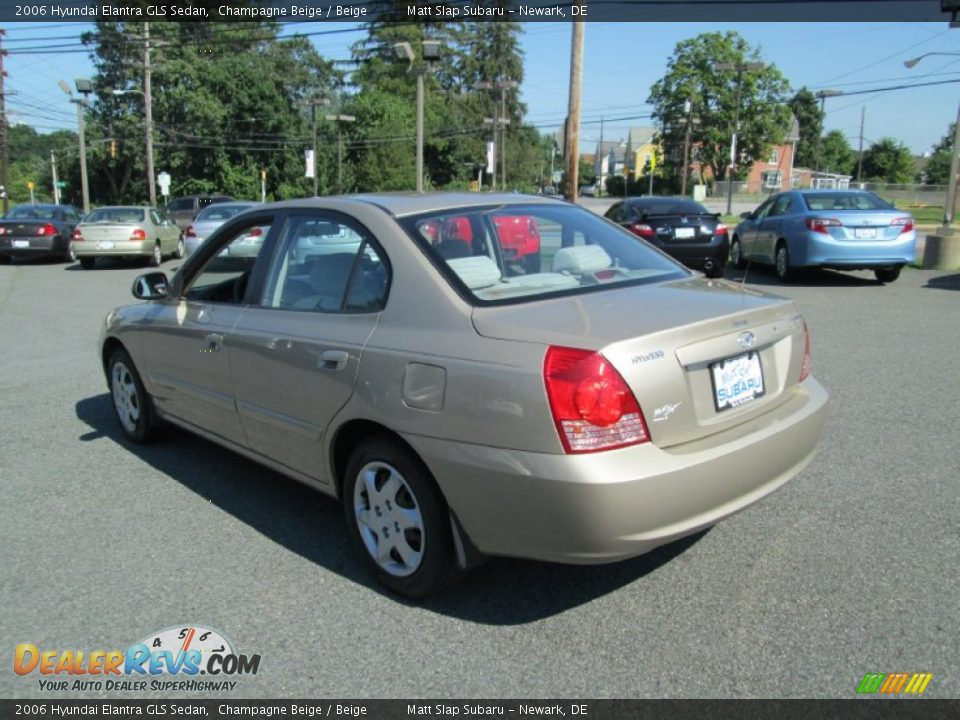 2006 Hyundai Elantra GLS Sedan Champagne Beige / Beige Photo #8