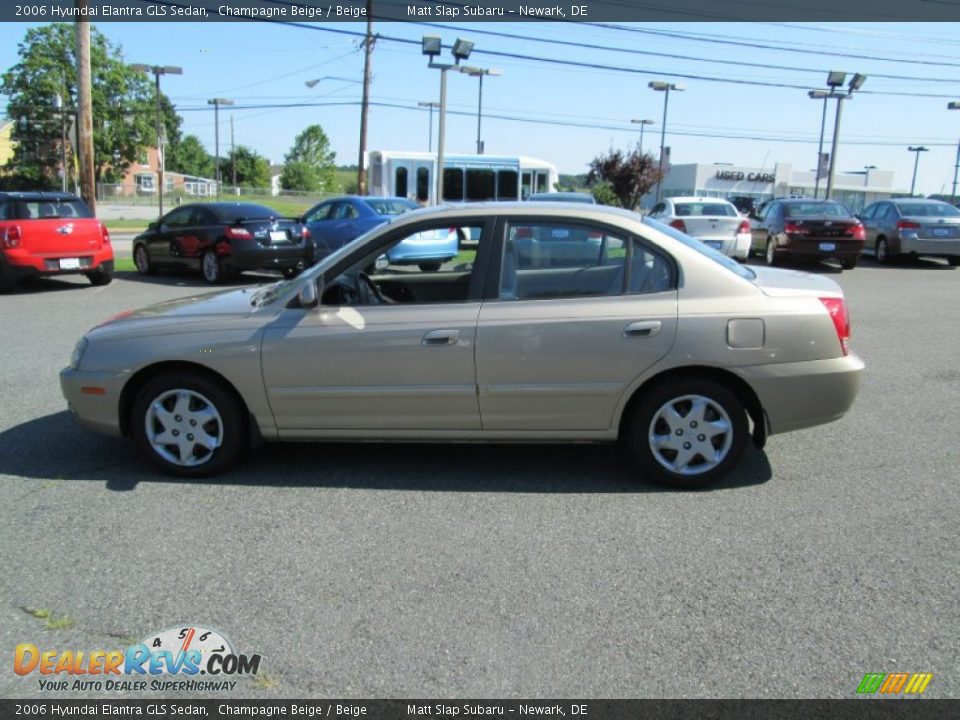 2006 Hyundai Elantra GLS Sedan Champagne Beige / Beige Photo #9