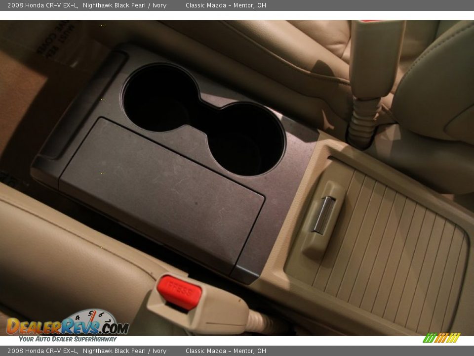 2008 Honda CR-V EX-L Nighthawk Black Pearl / Ivory Photo #12