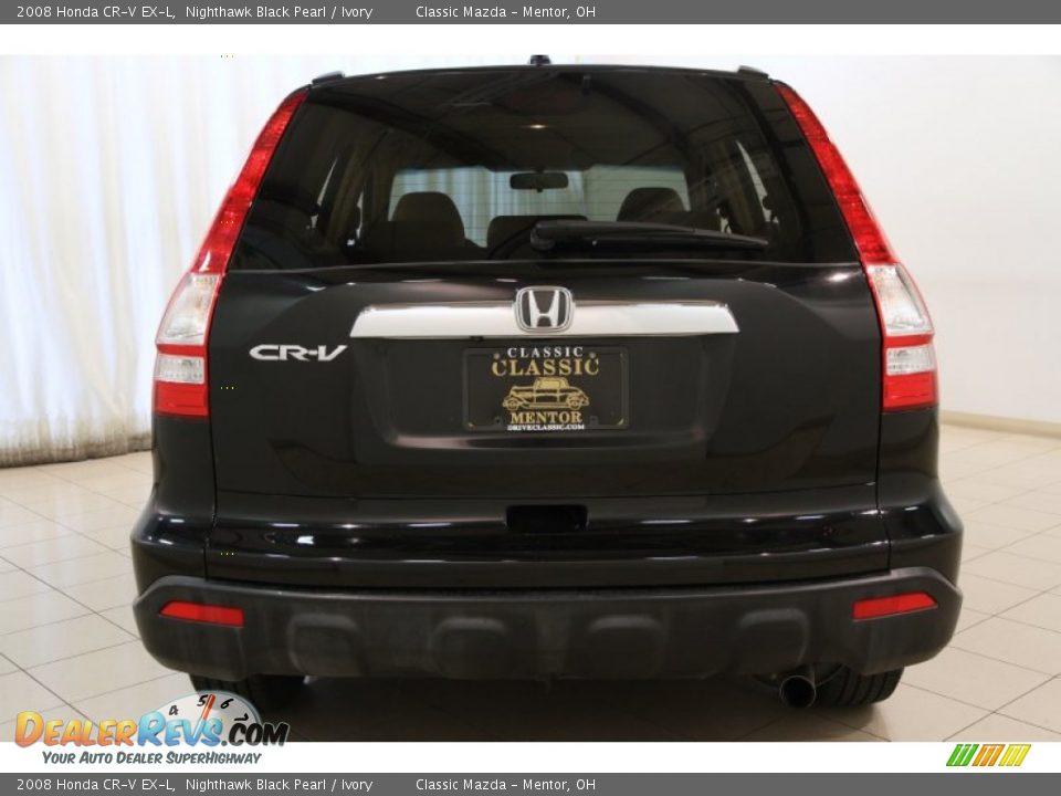 2008 Honda CR-V EX-L Nighthawk Black Pearl / Ivory Photo #16