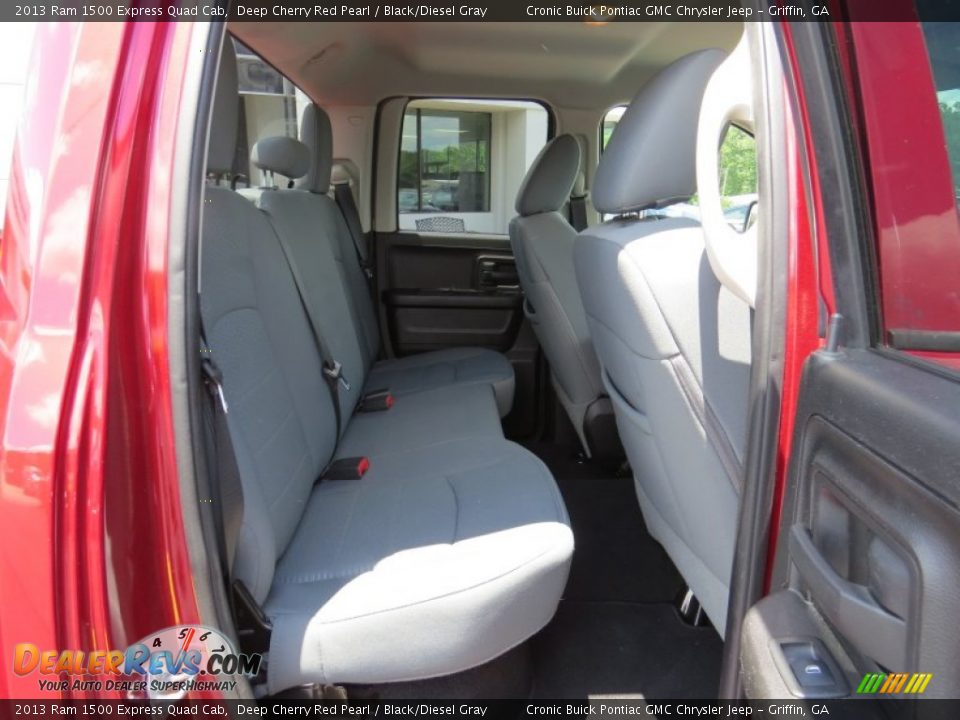 2013 Ram 1500 Express Quad Cab Deep Cherry Red Pearl / Black/Diesel Gray Photo #15