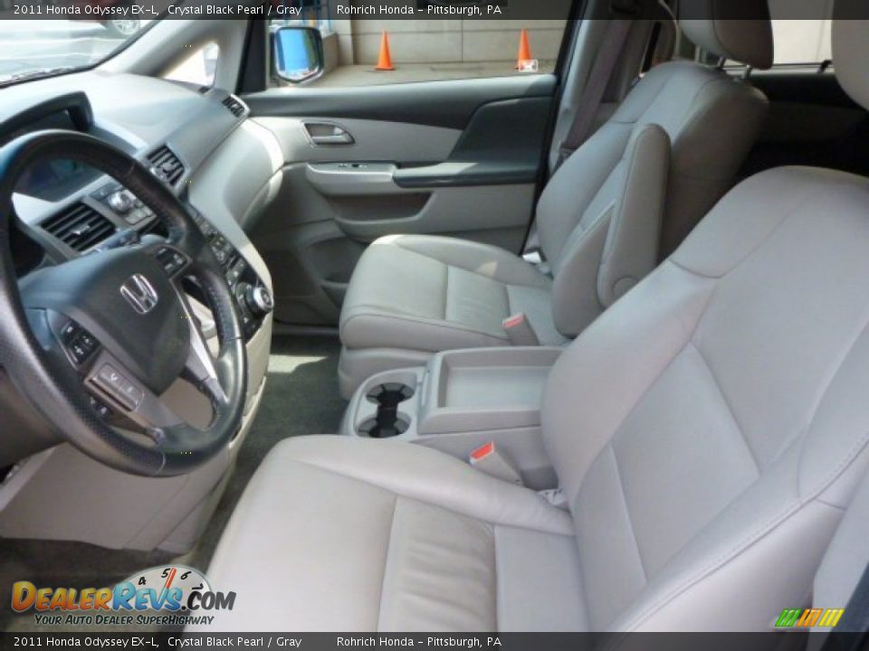 2011 Honda Odyssey EX-L Crystal Black Pearl / Gray Photo #4