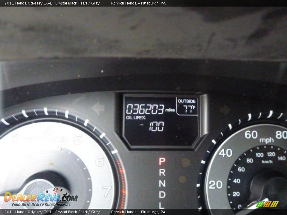 2011 Honda Odyssey EX-L Crystal Black Pearl / Gray Photo #9